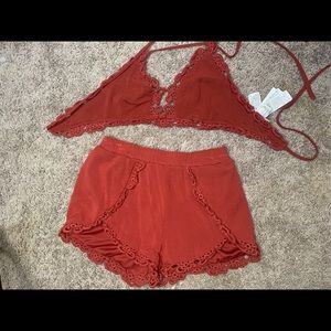 Two piece set - burn orange